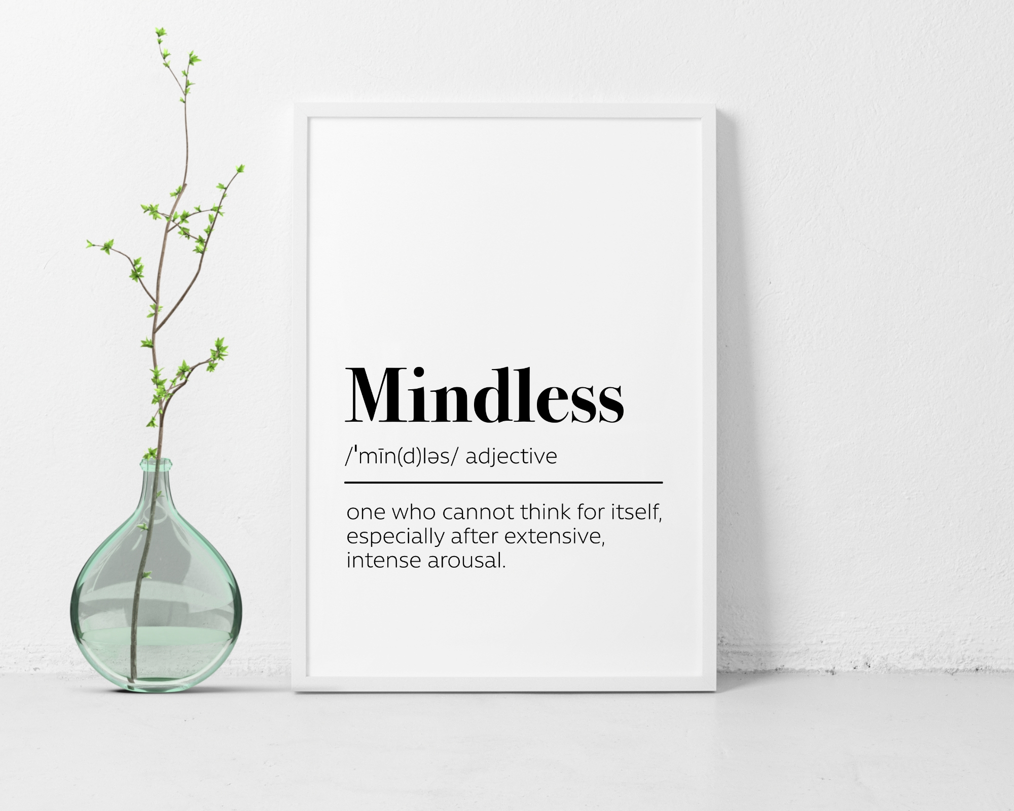 Printable Mindless Definition Poster Kinky Ink Press