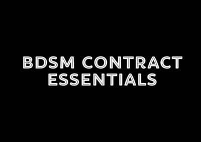 BDSM Contract Essentials