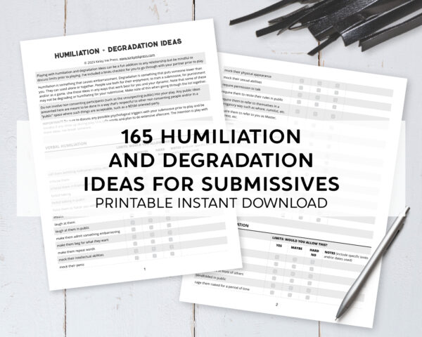 humiliation and degradation ideas