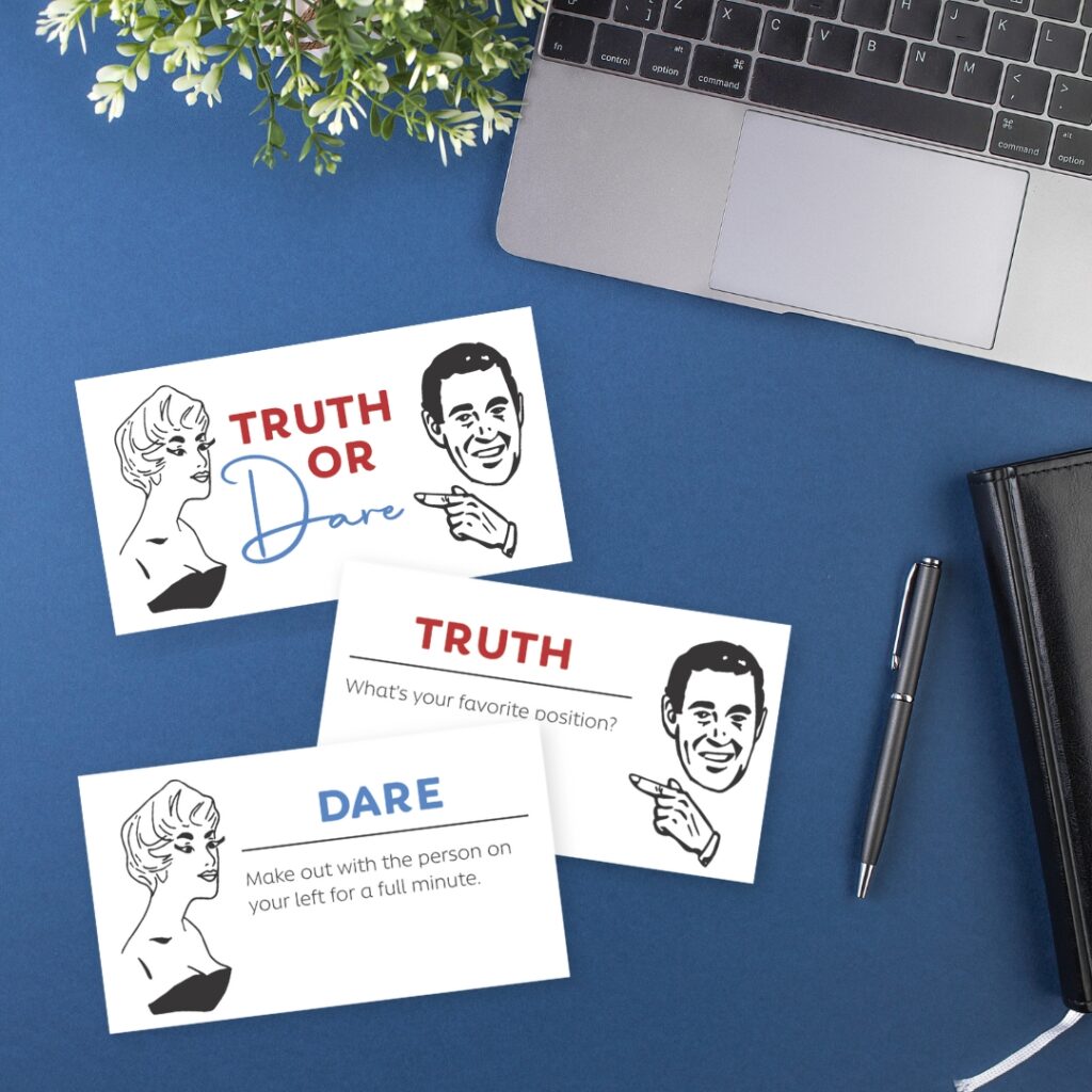 Printable Kinky Truth or Dare Cards / Instant Download | Kinky Ink Press