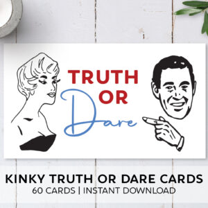 Printable Kinky Truth or Dare Cards / Instant Download