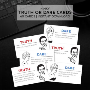 Printable Kinky Truth or Dare Cards / Instant Download