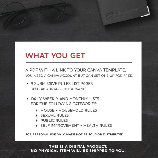 Fully Customizable Submissive Rules List - Image 3