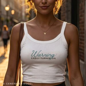 Warning: Easily Turned On Tank Top / BDSM Shirt / Brat Energy Tee / Submissive Kinky Gift