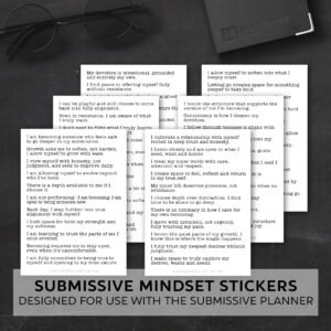 Submissive Mindset Planner Stickers