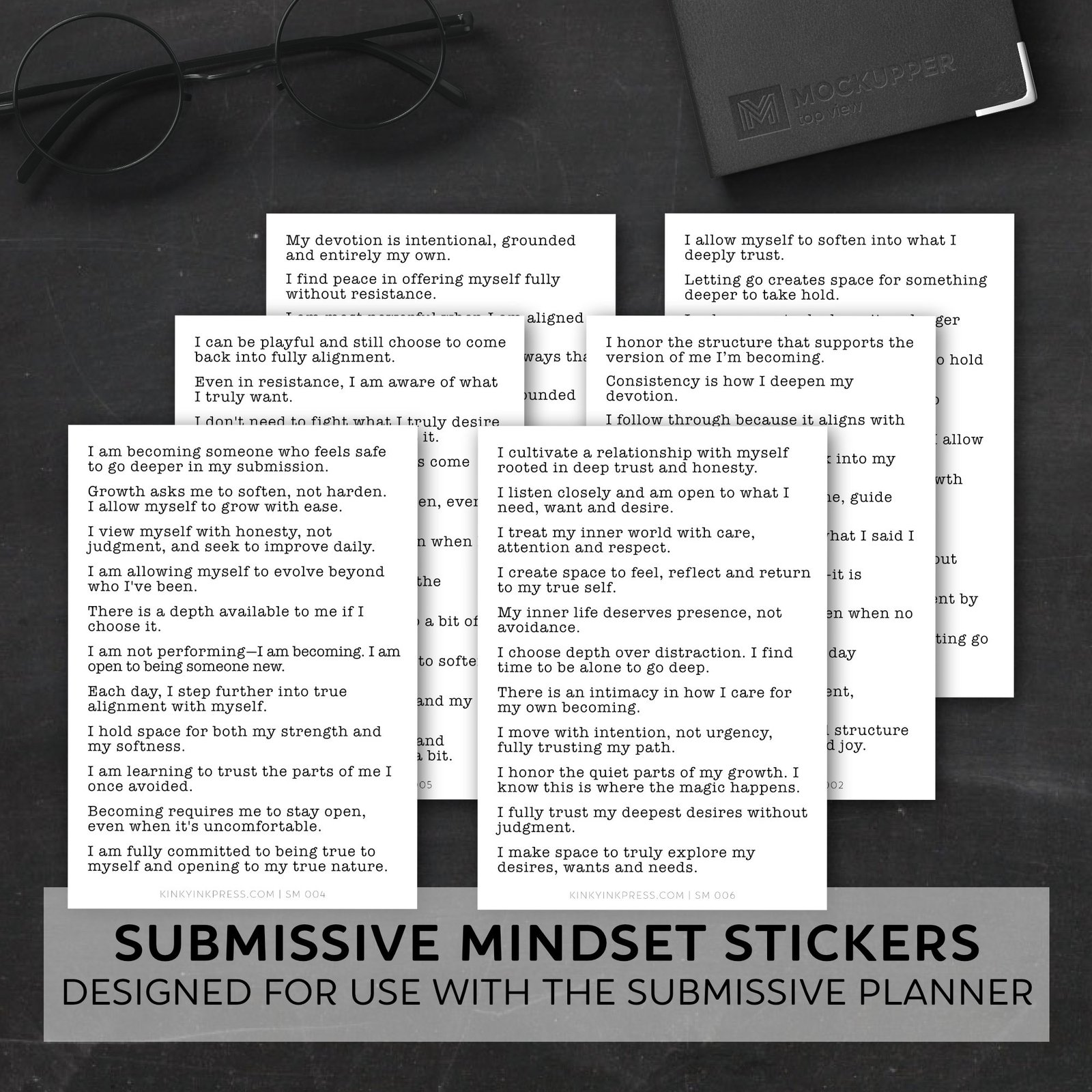 Submissive Mindset Planner Stickers
